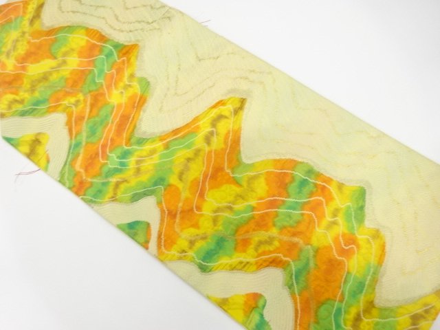JAPANESE KIMONO / NAGOYA OBI / CHIKUZEN HAKATA / WOVEN MIST 